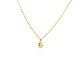14k Yellow Gold 0.1 ctw Bezel Diamond Necklace
