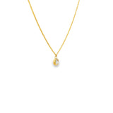 14k Yellow Gold 0.1 ctw Bezel Diamond Necklace