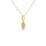 14k Yellow Gold 0.28 ctw Vintage Inspired Diamond Necklace
