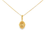 14k Yellow Gold 0.28 ctw Vintage Inspired Diamond Necklace