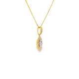 14k Yellow Gold 0.28 ctw Vintage Inspired Diamond Necklace