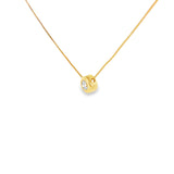 14k Yellow Gold 0.20 ctw Solitaire Diamond Pendant