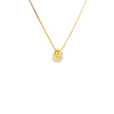 14k Yellow Gold 0.20 ctw Solitaire Diamond Pendant