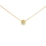 14k Yellow Gold 0.20 ctw Solitaire Diamond Pendant