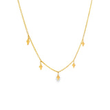 14k Yellow Gold 0.19 ctw Station Diamond Necklace