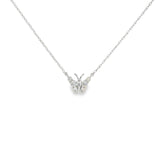 10k White Gold 0.2 ctw Butterfly Diamond Necklace
