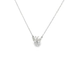 10k White Gold 0.2 ctw Butterfly Diamond Necklace