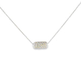 14k White Gold 0.53 ctw Barrel Diamond Necklace
