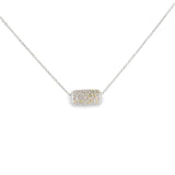 14k White Gold 0.53 ctw Barrel Diamond Necklace