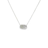 14k White Gold 0.53 ctw Barrel Diamond Necklace