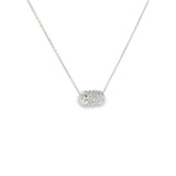 14k White Gold 0.53 ctw Barrel Diamond Necklace
