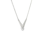 14k White Gold 0.26 ctw Geometric Diamond Necklace