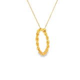 10k Yellow Gold 0.25 ctw Circle Diamond Pendant