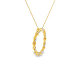 10k Yellow Gold 0.25 ctw Circle Diamond Pendant
