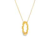 10k Yellow Gold 0.4 ctw Circle Diamond Necklace
