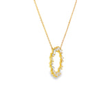 10k Yellow Gold 0.4 ctw Circle Diamond Necklace