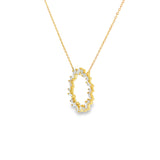 10k Yellow Gold 0.4 ctw Circle Diamond Necklace
