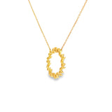 10k Yellow Gold 0.4 ctw Circle Diamond Necklace