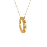 10k Yellow Gold 1.00 ctw Oval Yellow Diamond Pendant