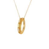 10k Yellow Gold 1.00 ctw Oval Yellow Diamond Pendant