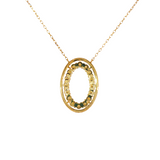 10k Yellow Gold 1.00 ctw Oval Yellow Diamond Pendant