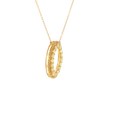 10k Yellow Gold 1.00 ctw Oval Yellow Diamond Pendant