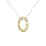 10k Yellow Gold 1.00 ctw Oval Yellow Diamond Pendant