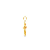 14k Yellow Gold 0.06 ctw Cross Diamond Pendant