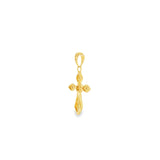 14k Yellow Gold 0.06 ctw Cross Diamond Pendant