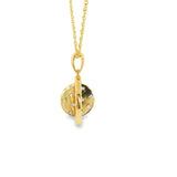 14k Yellow Gold 0.25 ctw Reversible Cross Diamond Necklace