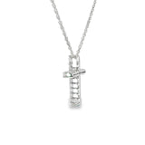 14k White Gold 0.25 ctw Cross Diamond Pendant