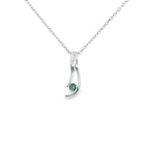 Sterling Silver 0.13 ctw Montana Sapphire Pendant