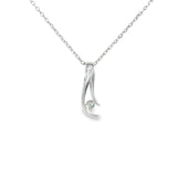 Sterling Silver 0.13 ctw Montana Sapphire Pendant