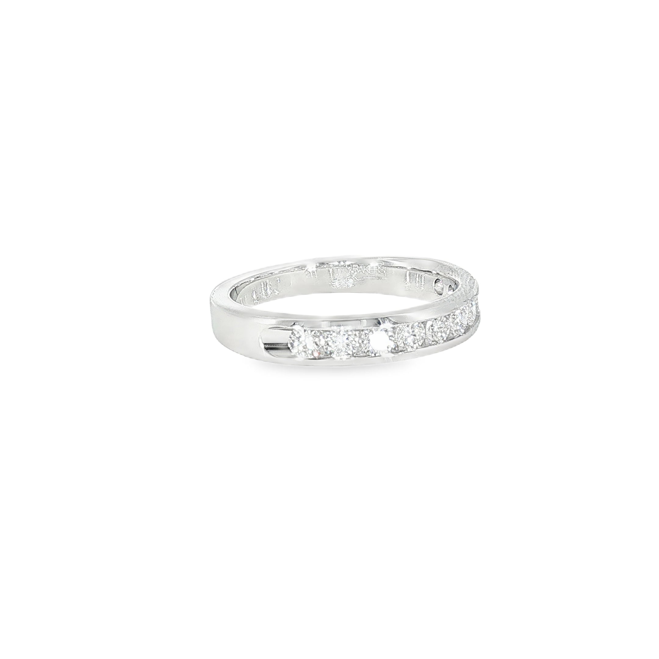 14k White Gold 0.50 ctw Channel Set Diamond Band