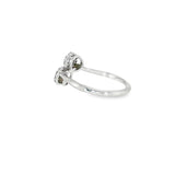 14k White Gold Free Form 0.26 ctw MT Yogo Sapphire Women's Ring