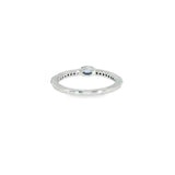 14k White Gold 0.14 ctw MT Yogo Sapphire Women's Ring