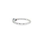 14k White Gold 0.14 ctw MT Yogo Sapphire Women's Ring