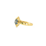 14k Yellow Gold Nature Inspired 0.26ctw MT Yogo Sapphire Women's Ring