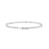 14k White Gold 1.00 ctw Bangle MT Yogo Sapphire Bracelet