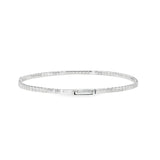 14k White Gold 1.00 ctw MT Yogo Sapphire Bangle Bracelet