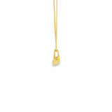 14k Yellow Gold Drop 3mm MT Yogo Sapphire Necklace