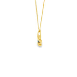 14k Yellow Gold 2.85mm MT Yogo Sapphire Free Form Necklace
