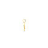 14k Yellow Gold 0.12 MT Yogo Sapphire Twist Pendant