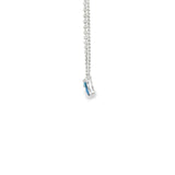 14k White Gold 0.37ctw MT Yogo Sapphire 3 Stone Necklace