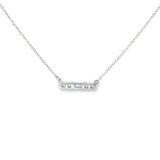 14k White Gold 0.15ctw MT Yogo Sapphire Geometric Pendant