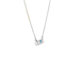 14k White Gold 0.15ctw MT Yogo Sapphire Geometric Pendant