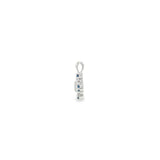 14k White Gold 0.28ctw MT Yogo Sapphire Geometric Pendant