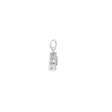14k White Gold 0.12ctw MT Yogo Sapphire Circle Pendant