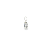 14k White Gold 0.12ctw MT Yogo Sapphire Circle Pendant