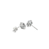 14k White Gold Nature Inspired 0.82 ctw MT Yogo Sapphire Earrings